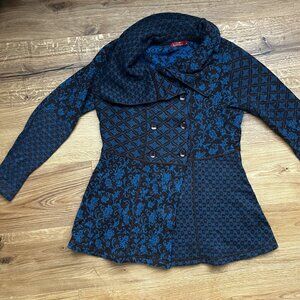 Krimson Klover Tunic Sweater - Blue - Size M Medium